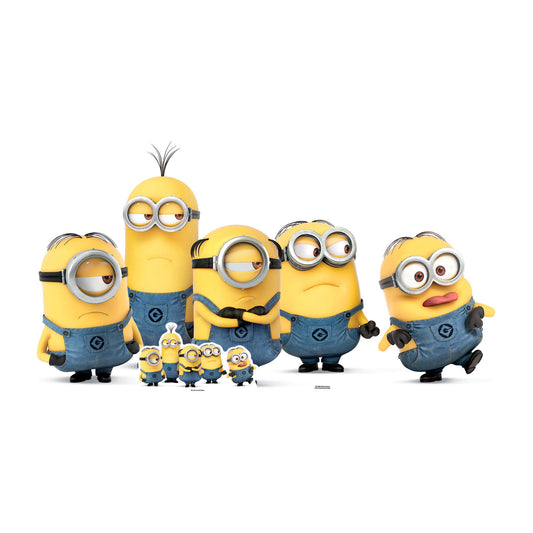 Minions Group Pose Mischievous Despicable Me and Minions Cardboard Cutout - mycardboardcutout