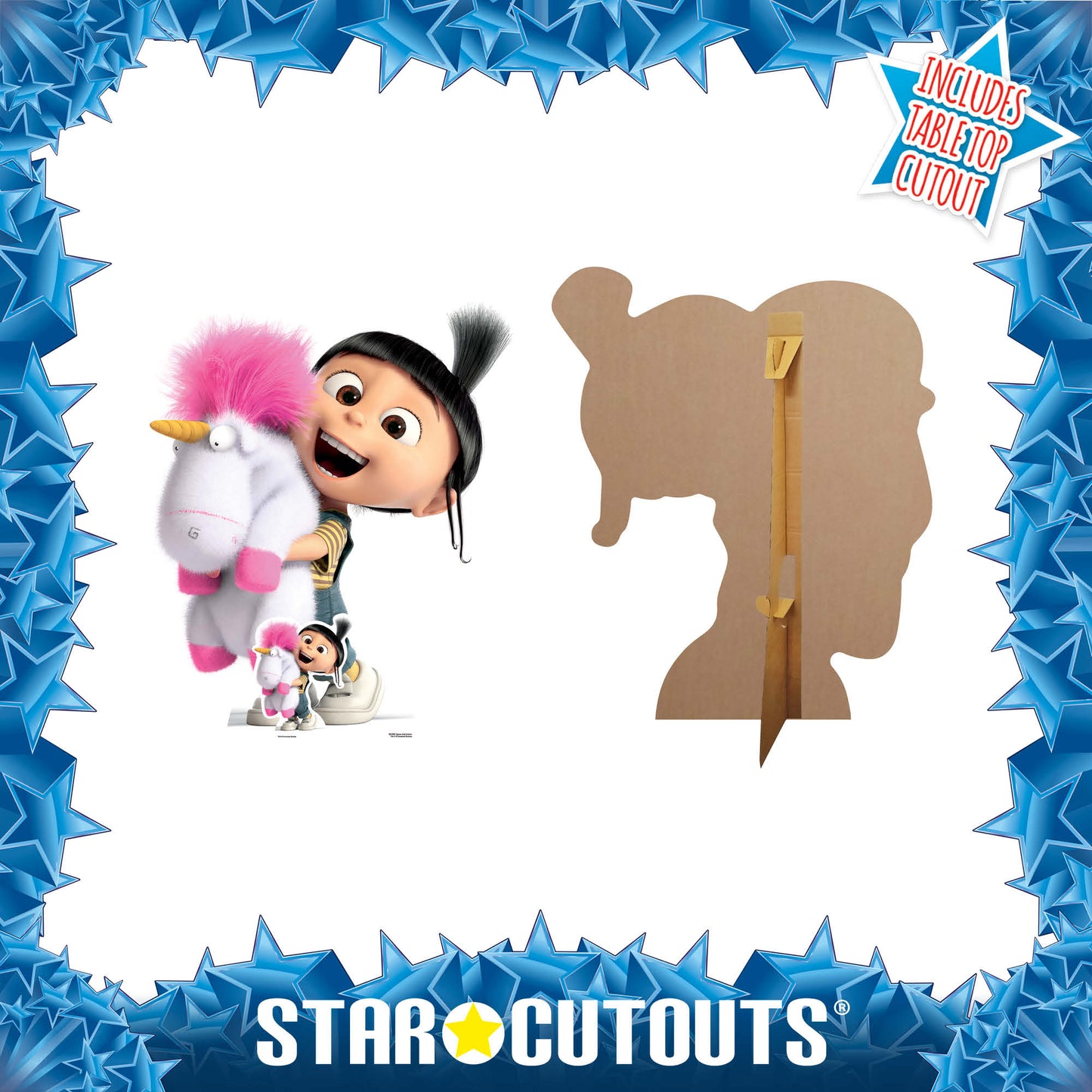 Fluffy Unicorn with Agnes Despicable Me and Minions Cardboard Cutout - mycardboardcutout