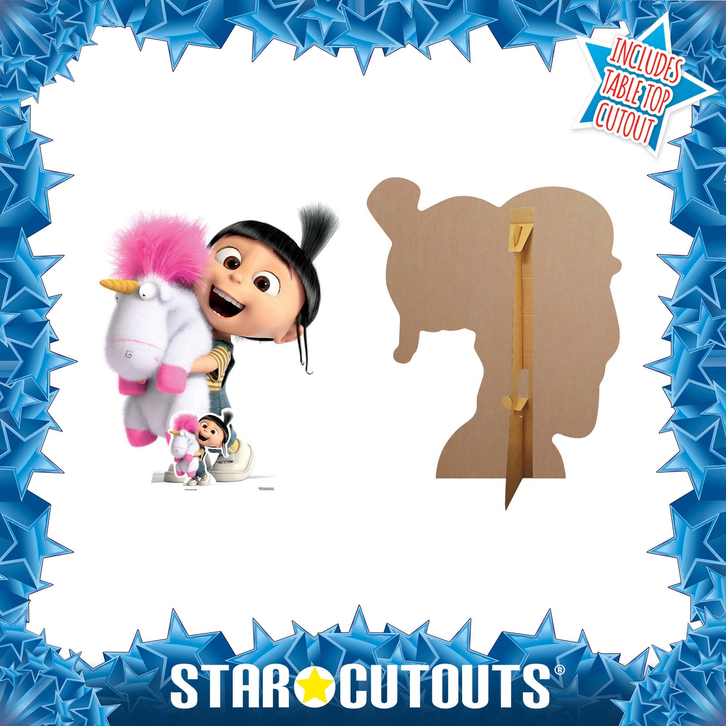 Agnes and Fluffy Unicorn Cardboard Cutout