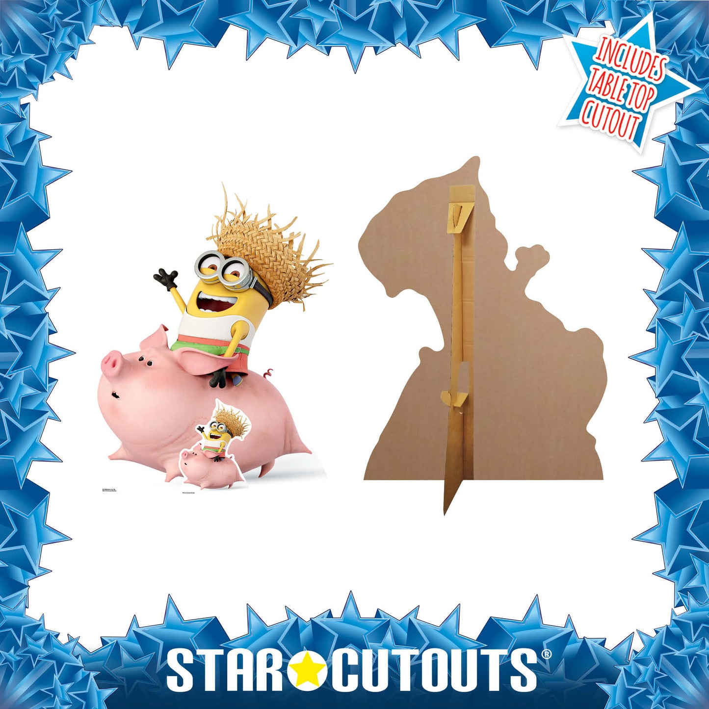 Dave Minion Riding a Pig Despicable Me and Minions Cardboard Cutout - mycardboardcutout