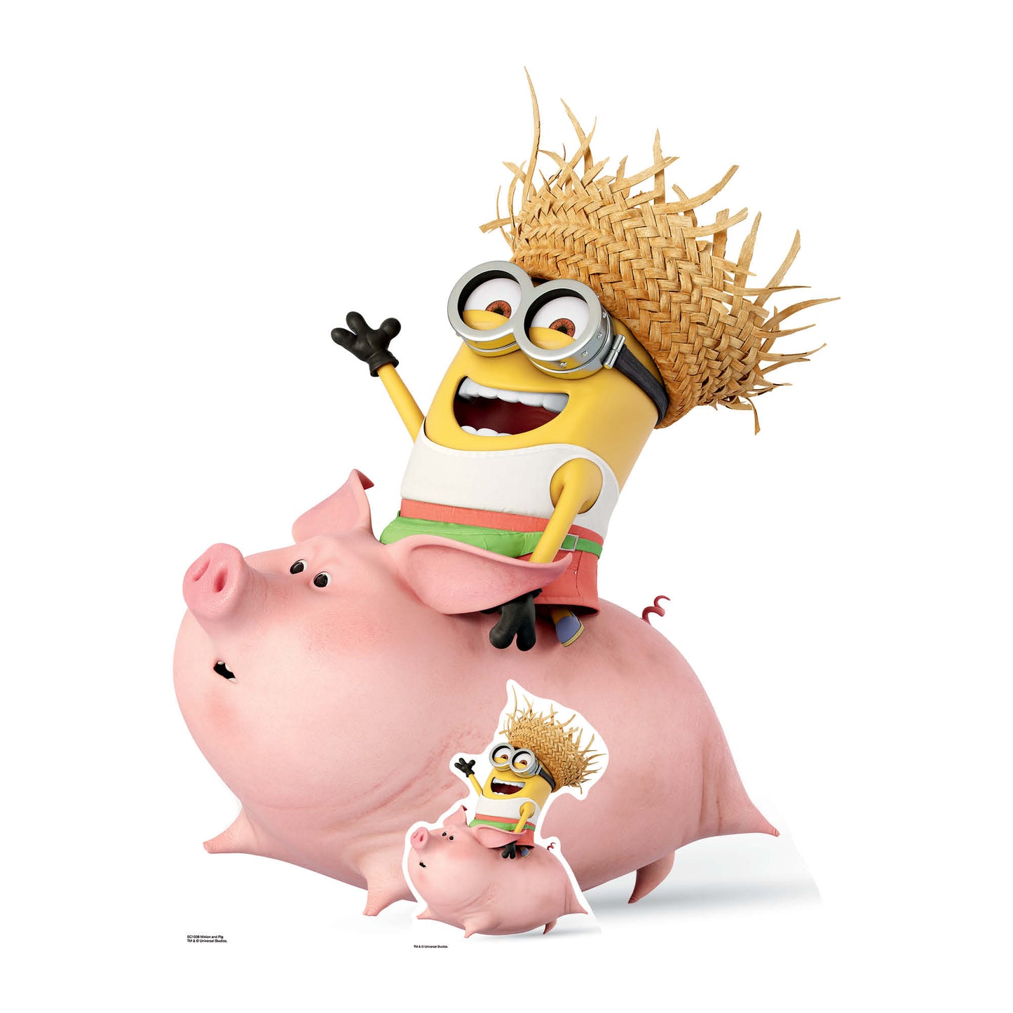 Dave Minion Riding a Pig Despicable Me and Minions Cardboard Cutout - mycardboardcutout