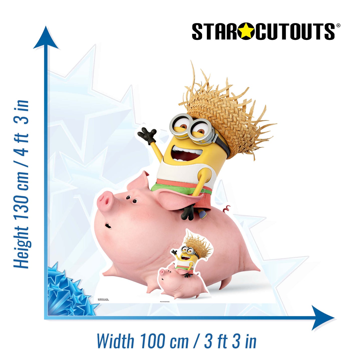 Dave Minion Riding a Pig Despicable Me and Minions Cardboard Cutout - mycardboardcutout