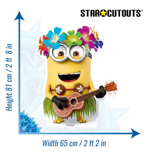 Hawaiian Guitar Dave Minion Despicable Me and Minions Cardboard Cutout - mycardboardcutout