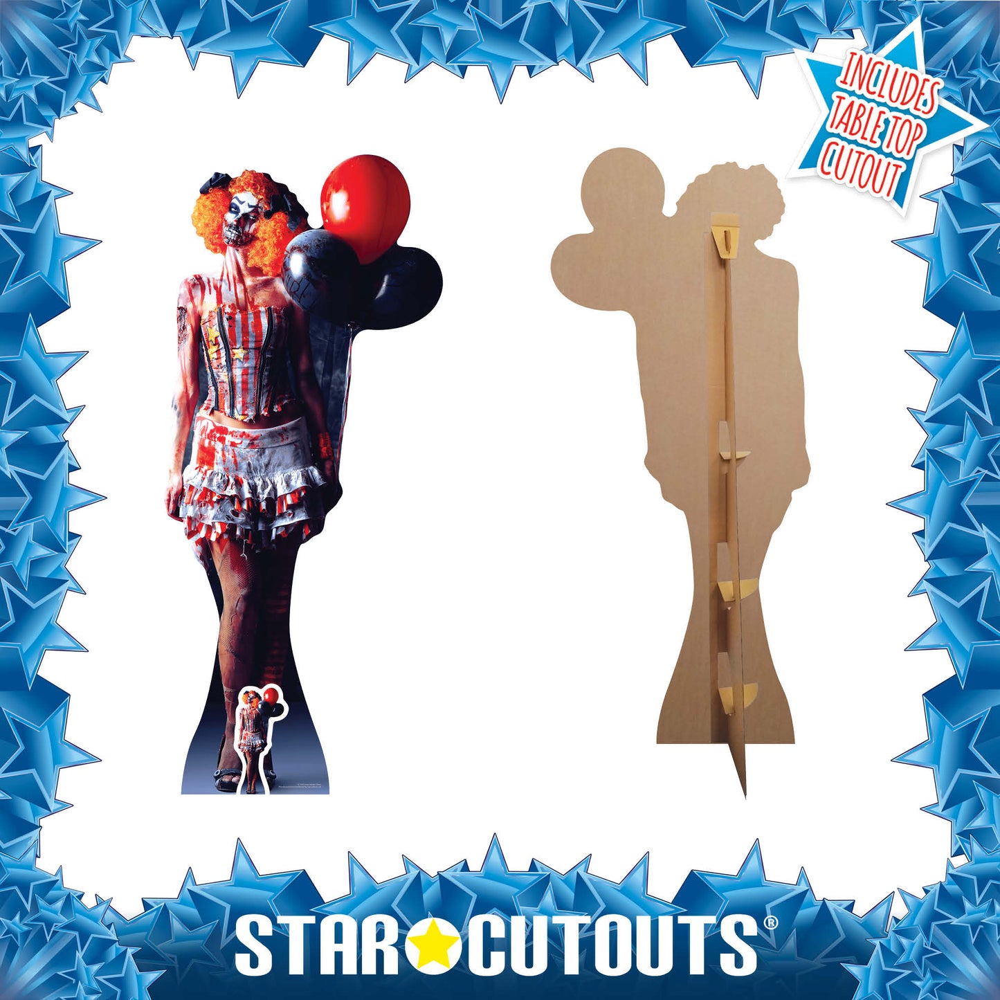 Scary Female Clown Cardboard Cutout Lifesize - mycardboardcutout