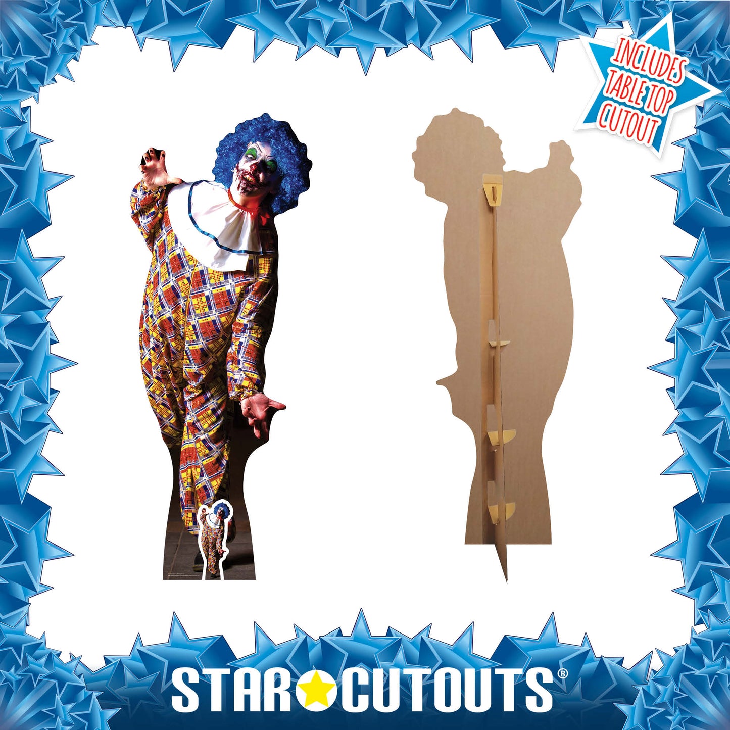 Scary Male Clown Cardboard Cutout Lifesize - mycardboardcutout