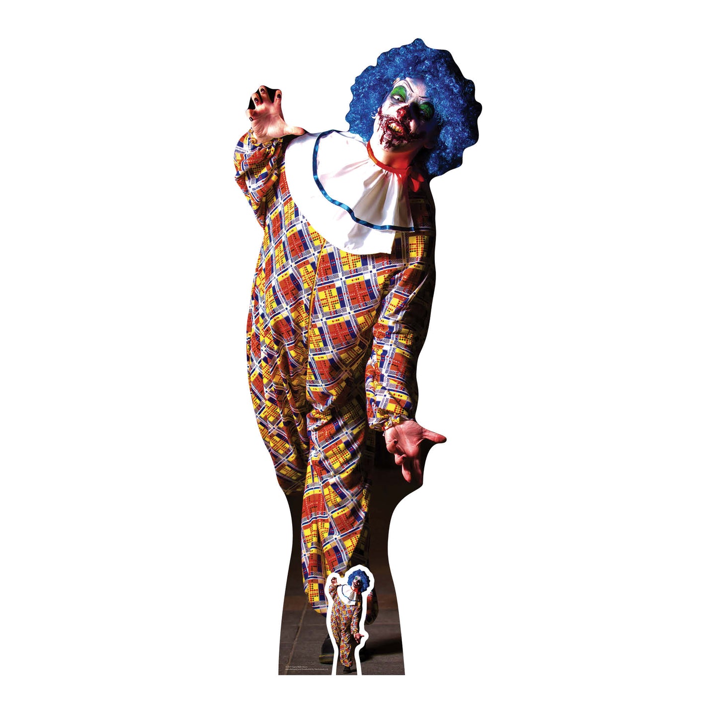Scary Male Clown Cardboard Cutout Lifesize - mycardboardcutout