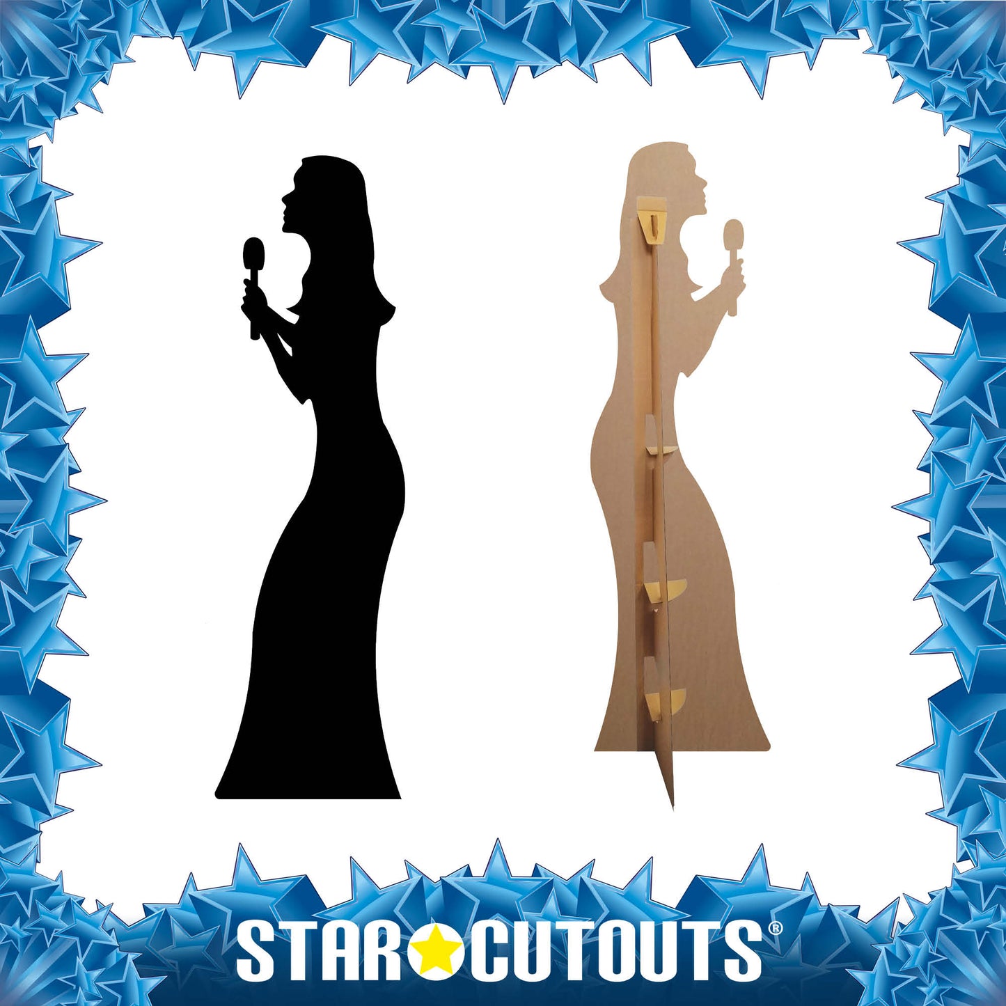 Female Singer Black Silhouette Cutout
