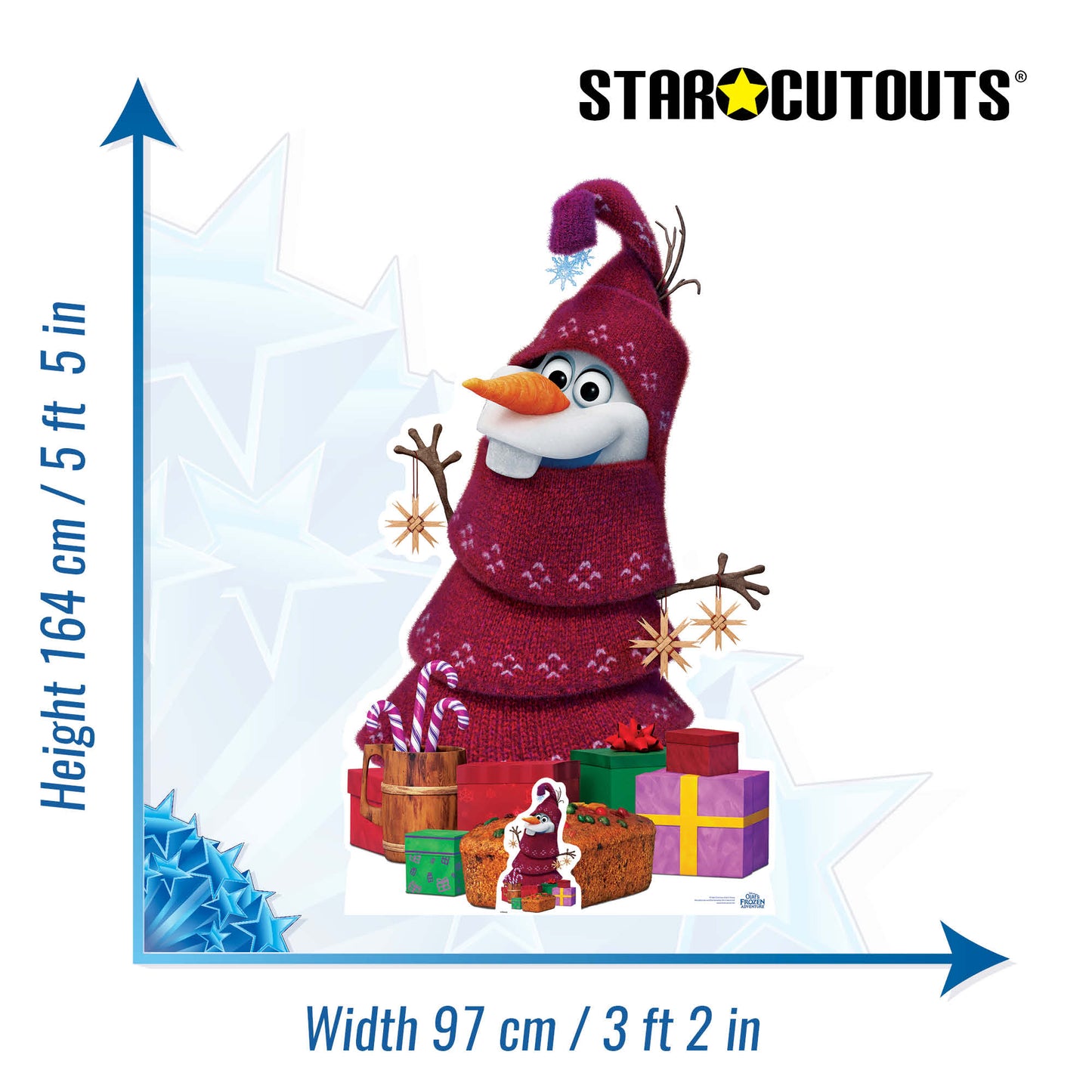 Christmas Olaf Frozen Adventure Cardboard Cutout