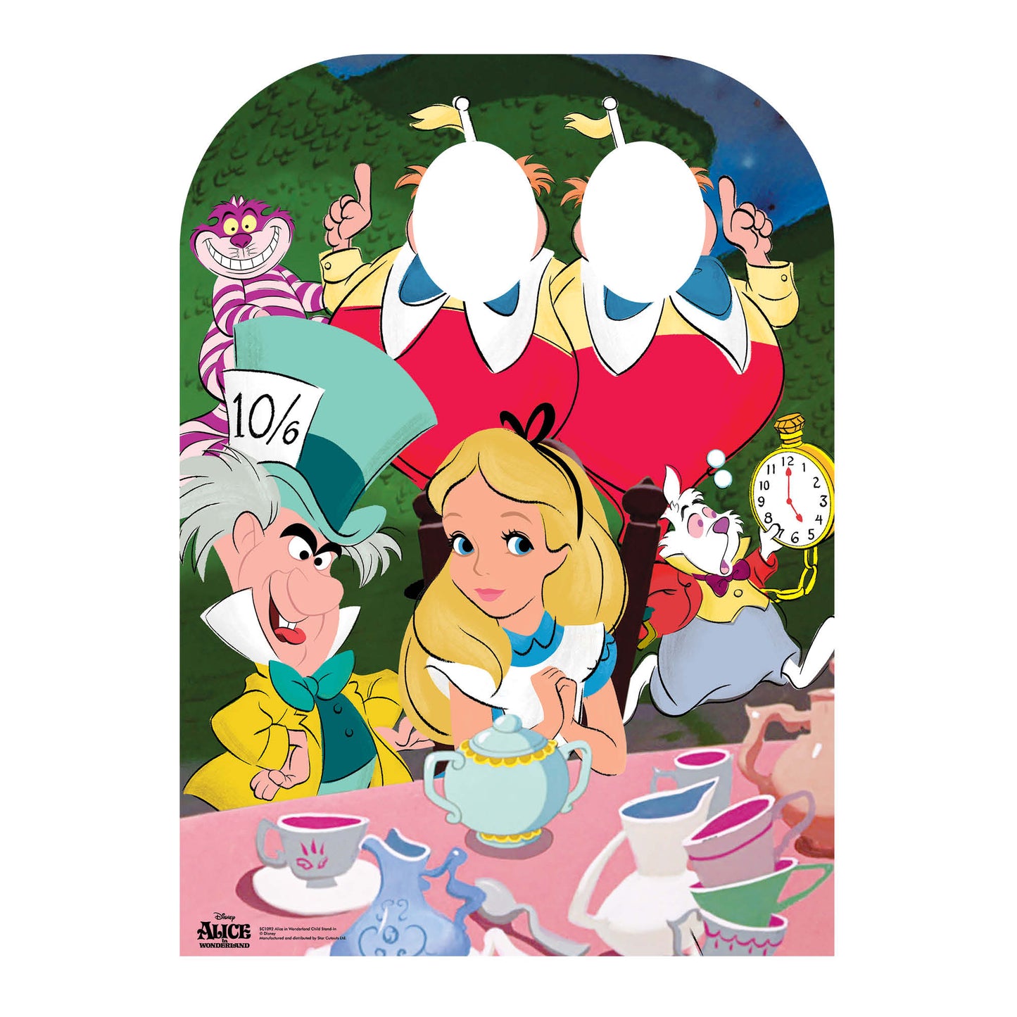 Tea Party Child Stand-in Cardboard Cutout Disney Official Product Alice in Wonderland