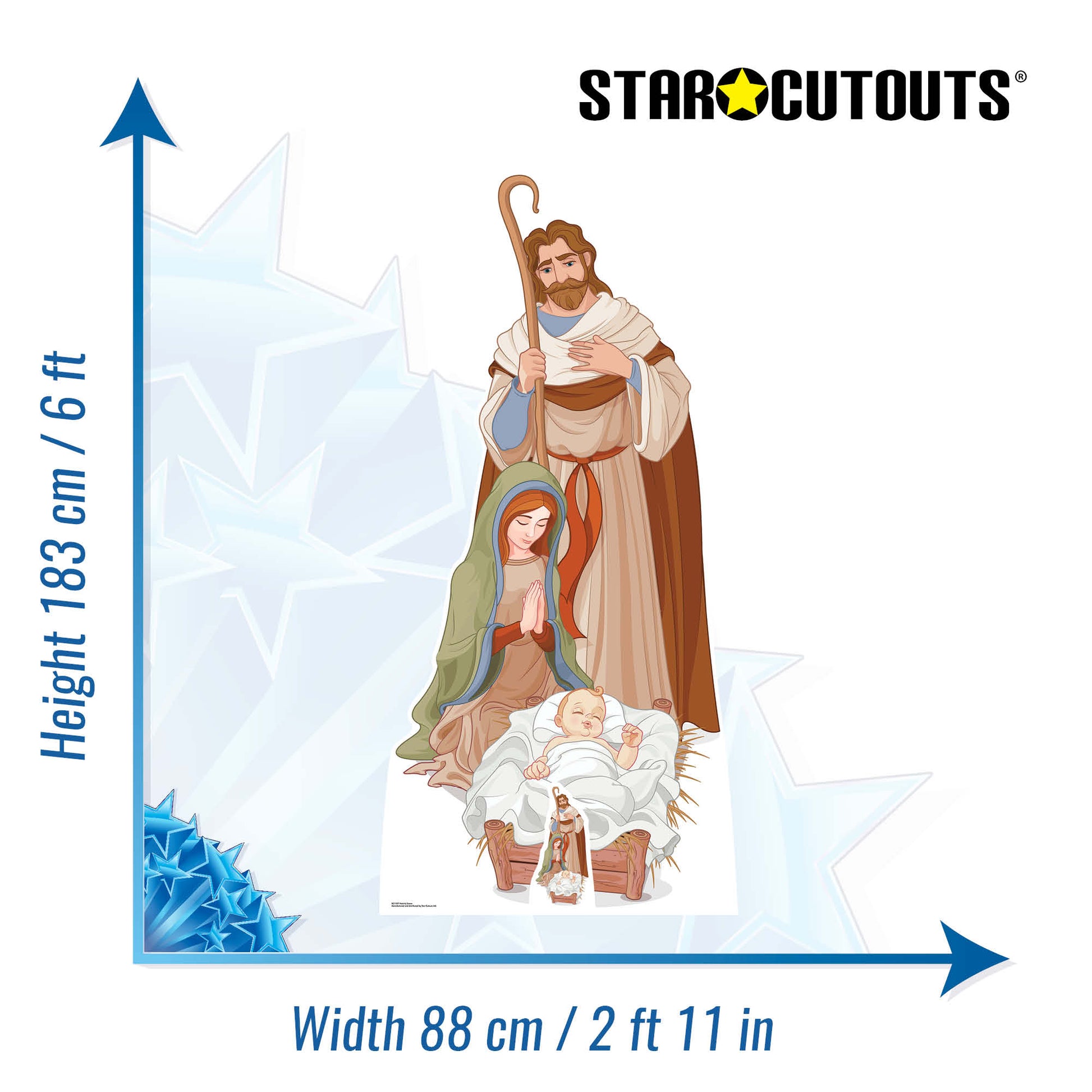 Christmas Nativity Scene Cardboard Cutout - mycardboardcutout