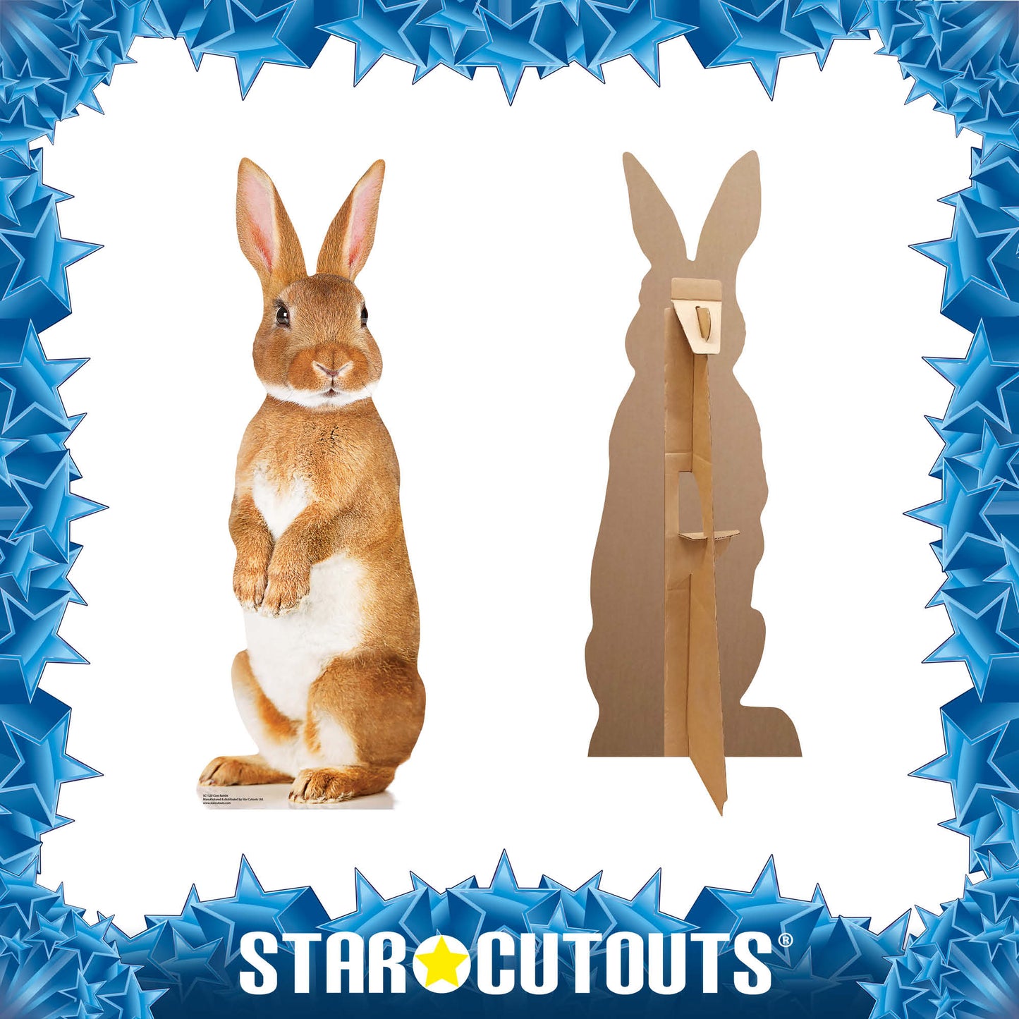 Cute Rabbit British Wildlife, Farm and Countryside Theme Animal Cardboard Cutout - mycardboardcutout