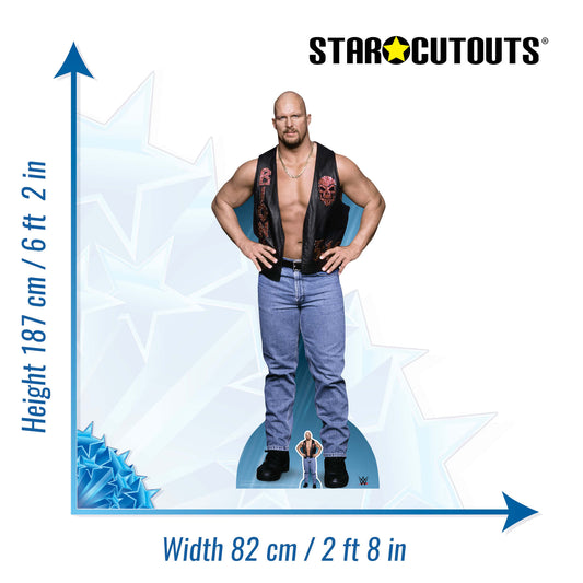 Stone Cold Steve Austin Cardboard Cutout Lifesize - mycardboardcutout