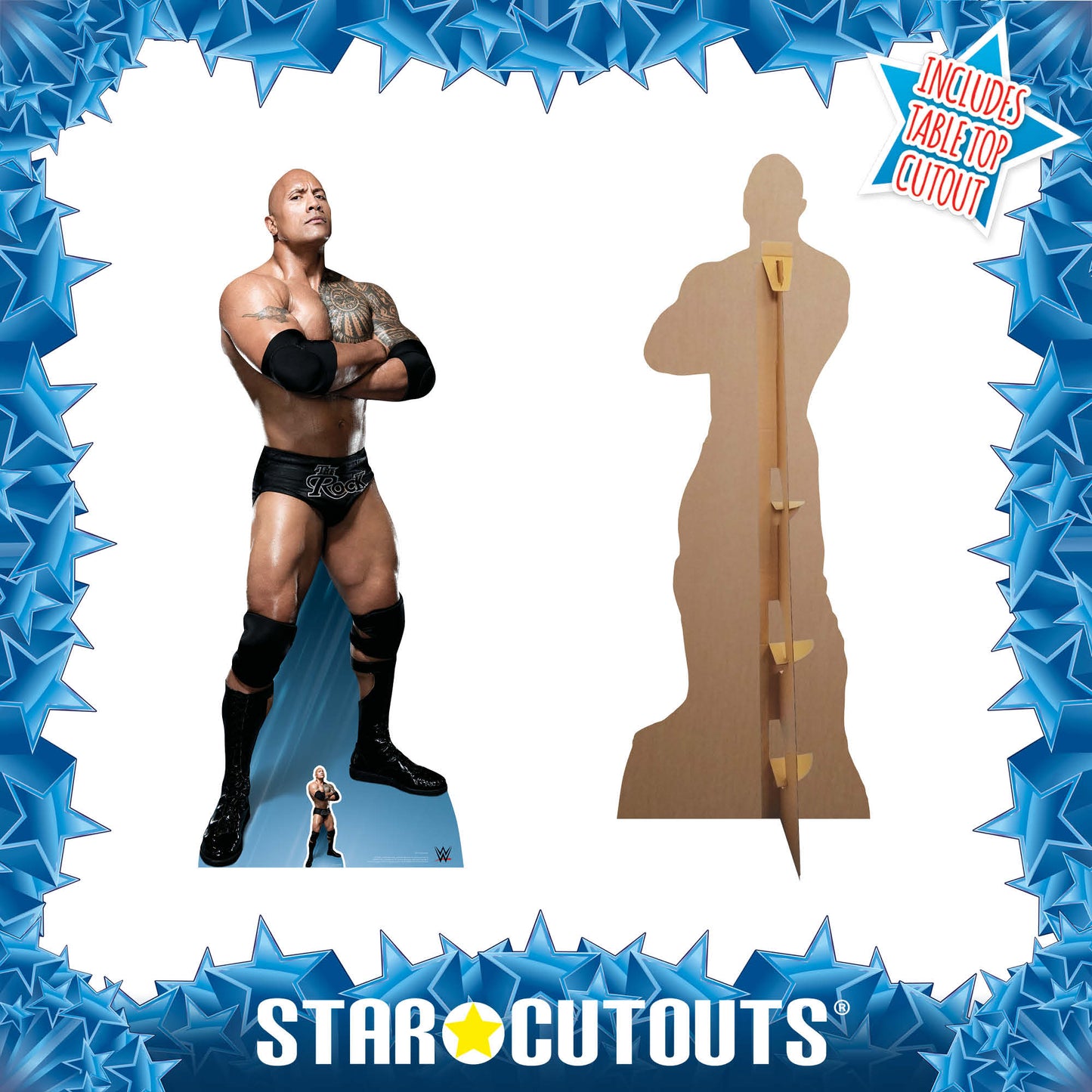 The Rock Arms Folded Dwayne Johnson Cardboard Cutout Lifesize - mycardboardcutout