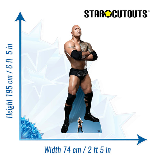 The Rock Arms Folded Dwayne Johnson Cardboard Cutout Lifesize - mycardboardcutout