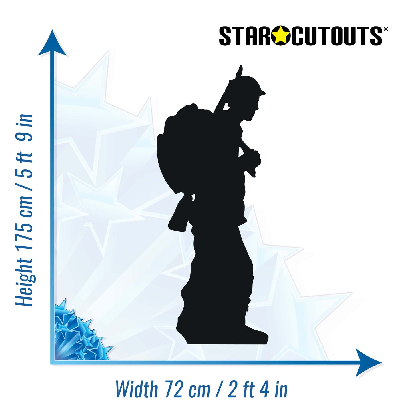 Solider Double Pack Black Silhouette Cutout - mycardboardcutout