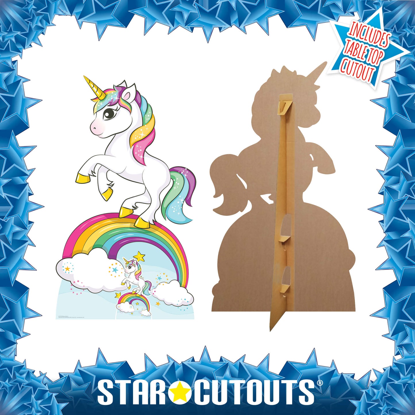 Rainbow Unicorn Cardboard Cutout - mycardboardcutout