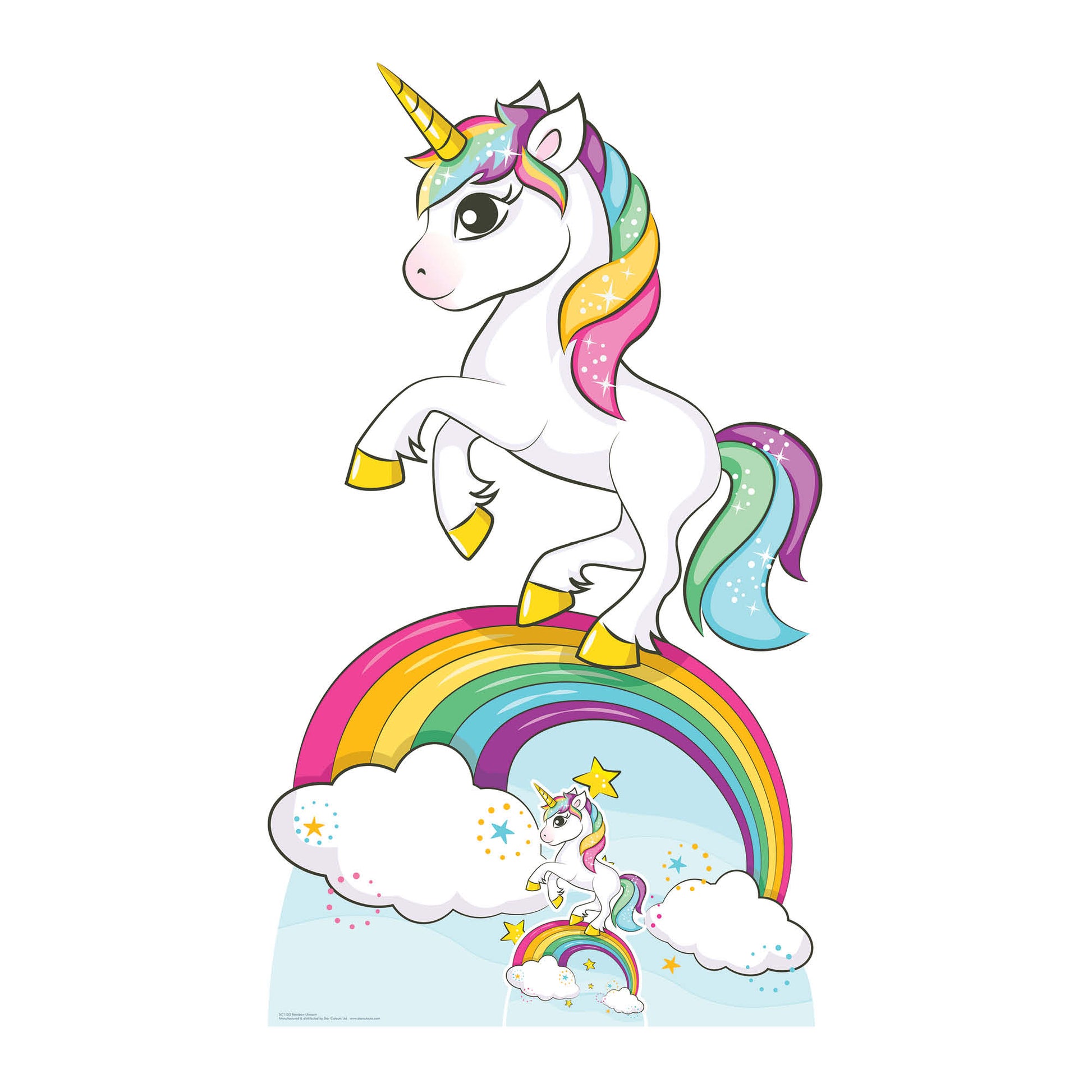 Rainbow Unicorn Cardboard Cutout - mycardboardcutout