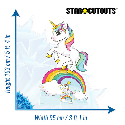 Rainbow Unicorn Cardboard Cutout - mycardboardcutout