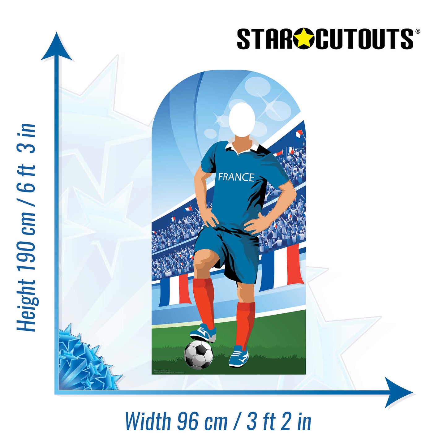 France World Tournament Football Stand-IN Cardboard Cutout - mycardboardcutout