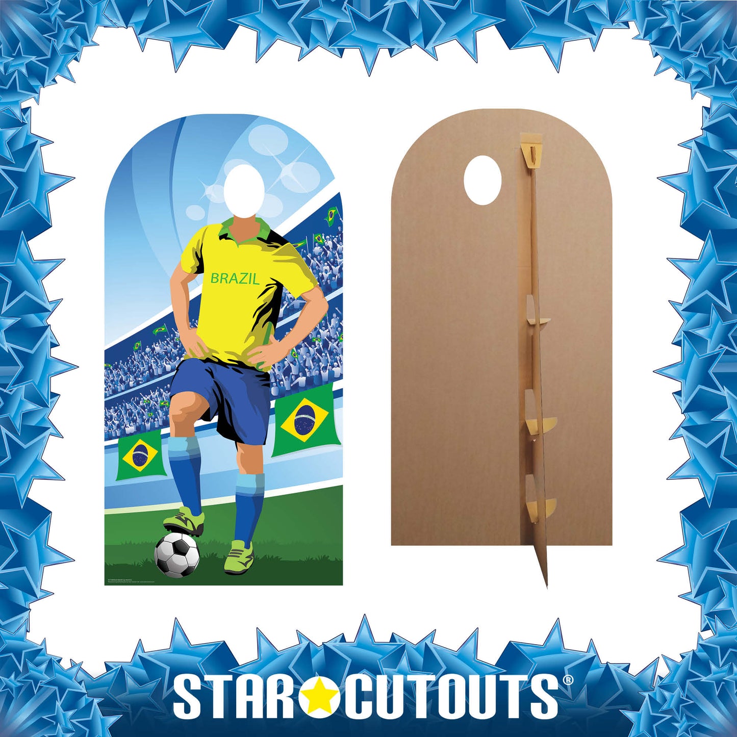 Brazil World Tournament Football Stand-IN Cardboard Cutout - mycardboardcutout