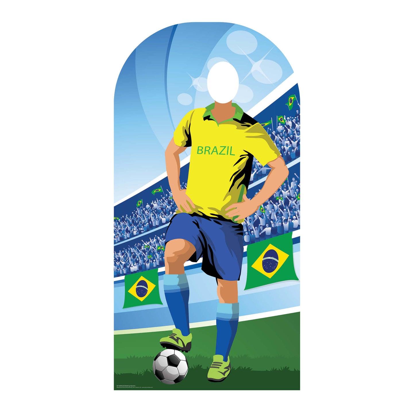 Brazil World Tournament Football Stand-IN Cardboard Cutout - mycardboardcutout