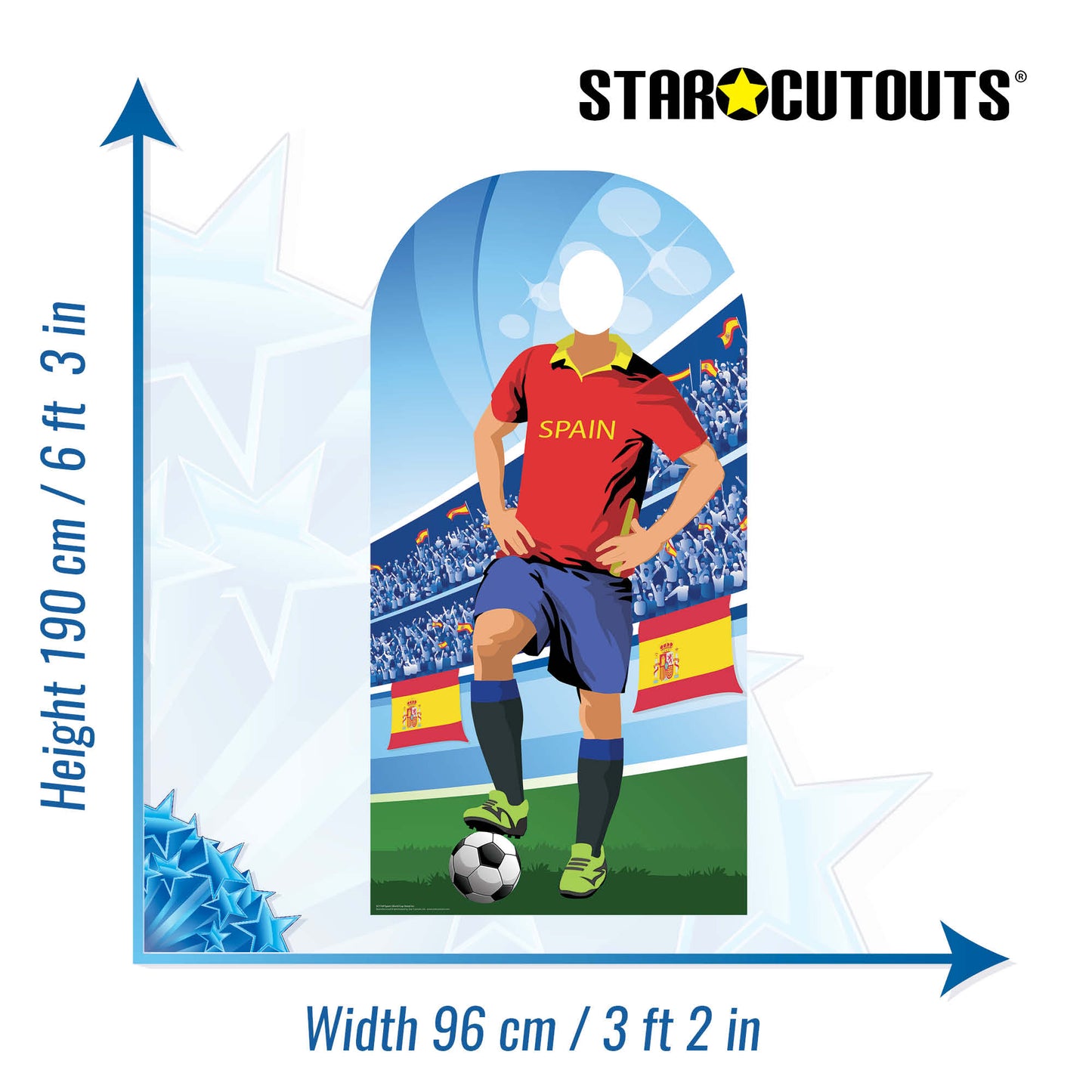 Spain World Tournament Football Stand-IN Cardboard Cutout