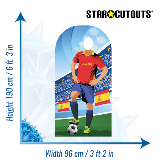 Spain World Tournament Football Stand-IN Cardboard Cutout - mycardboardcutout
