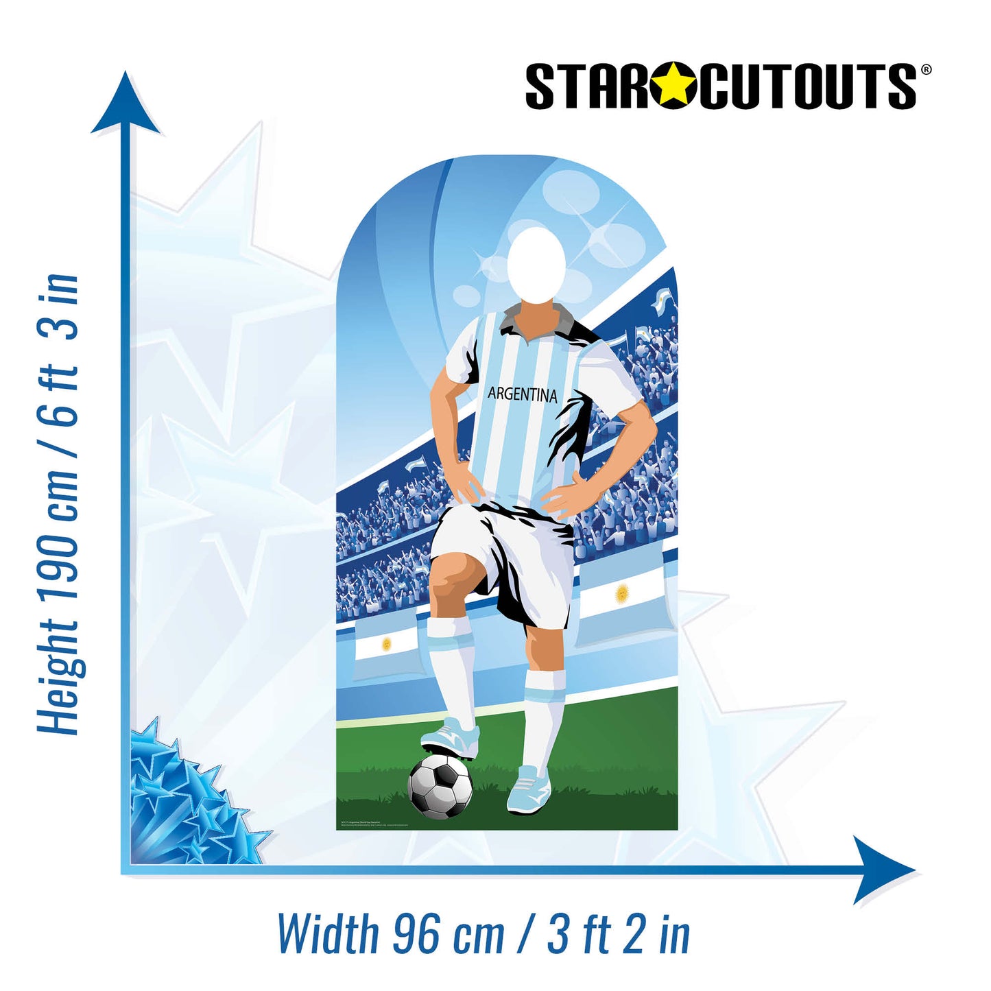 World Tournament Football Argentina Stand-IN Cardboard Cutout