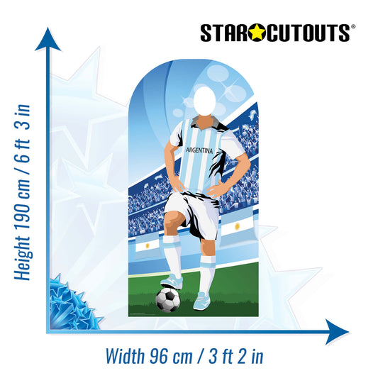 World Tournament Football Argentina Stand-IN Cardboard Cutout - mycardboardcutout