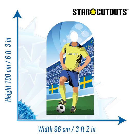 Sweden World Tournament Football Stand-IN Cardboard Cutout - mycardboardcutout