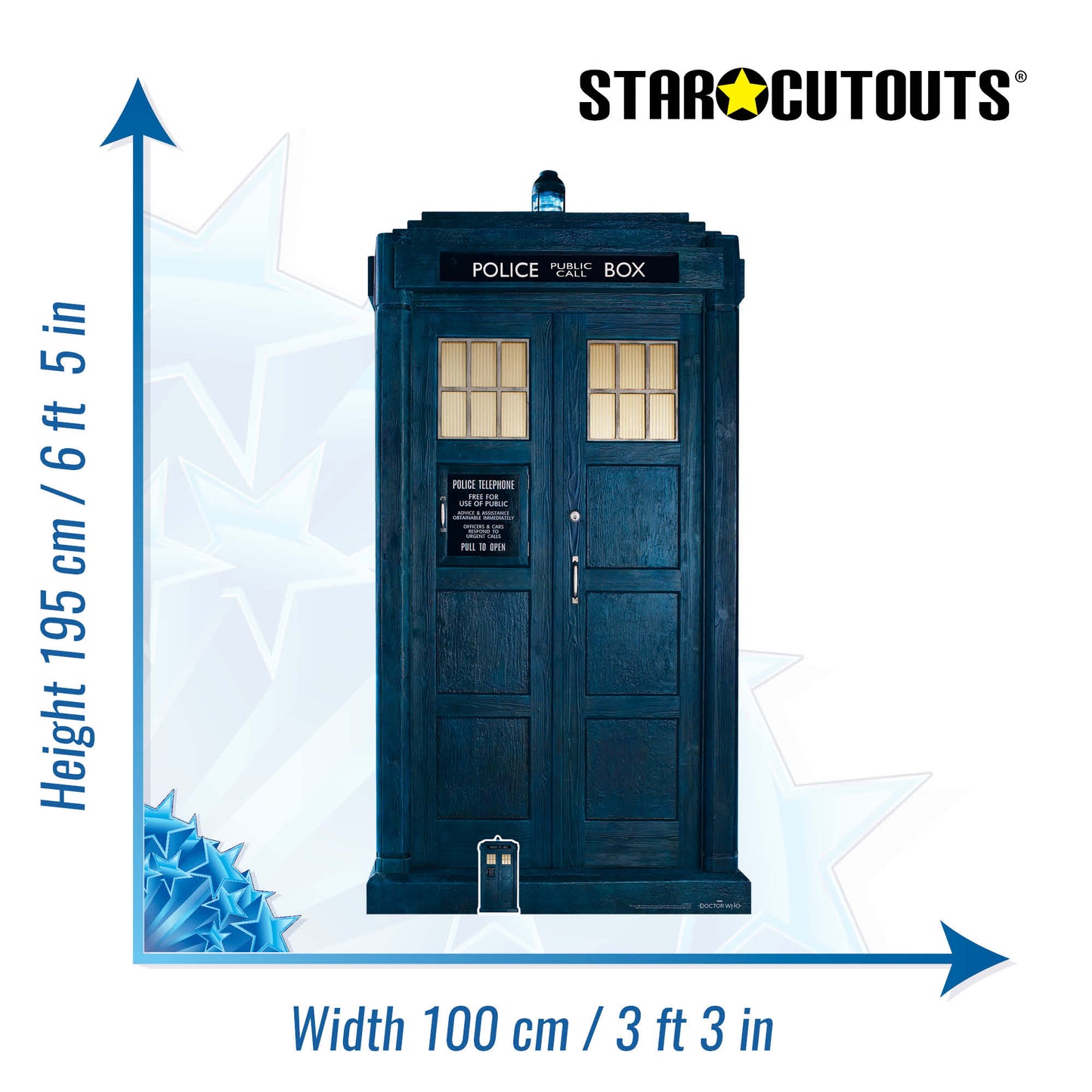 SC1188 Doctor Who The Tardis 2/3 LIFE SIZE Cardboard Cutout - mycardboardcutout