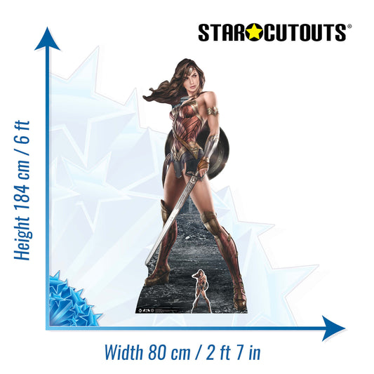 Wonder Woman Movie Graphic Artwork Cardboard Cutout - mycardboardcutout