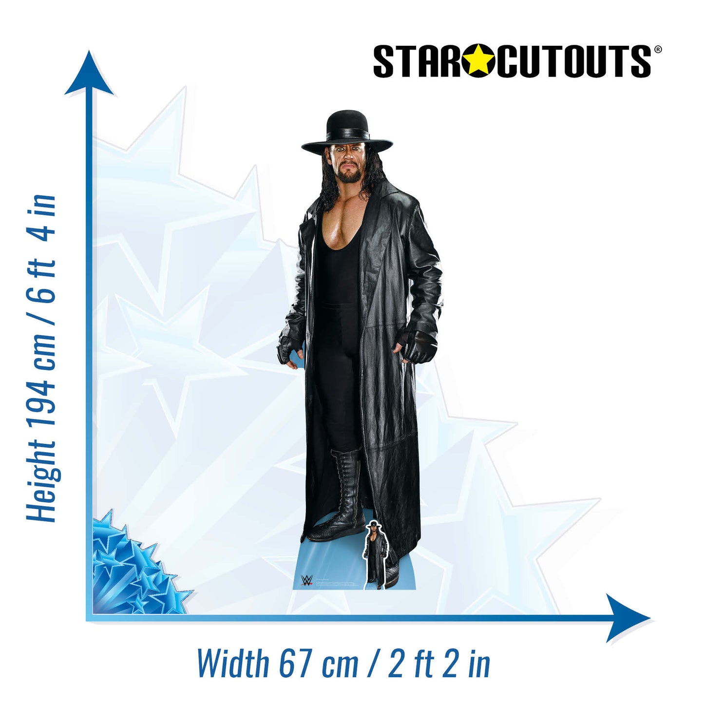 Undertaker Legend Trademark Hat and Coat Cardboard Cutout Lifesize