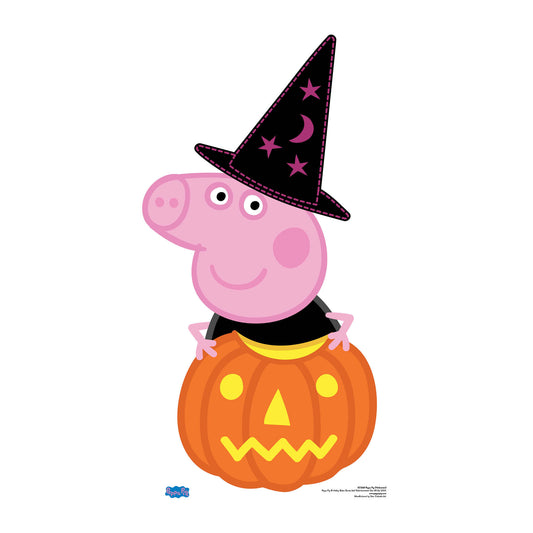 Peppa Pig Pumpkin and Magical Hat  Halloween Cardboard Cutout