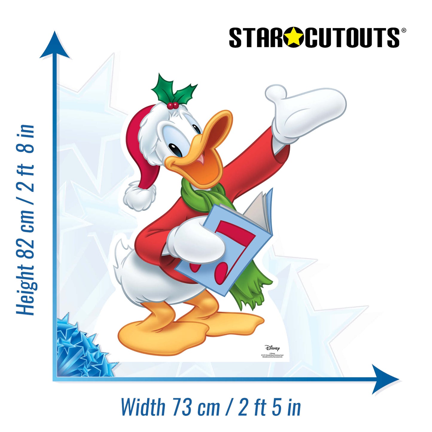 Donald Duck Happy Christmas Cardboard Cutout