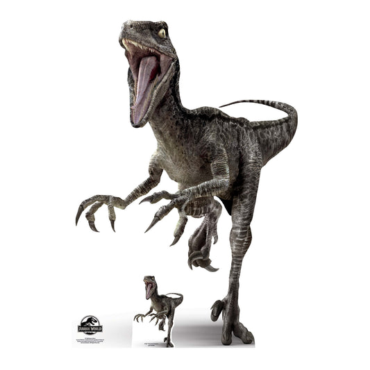 Raptor Dinosaur Blue Cardboard Cutout - mycardboardcutout