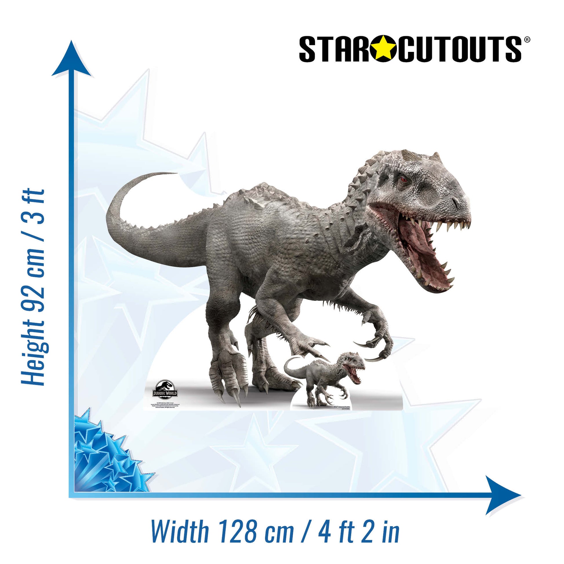 Official Jurassic World Indominus Rex Dinosaur side view Cardboard Cutout - mycardboardcutout