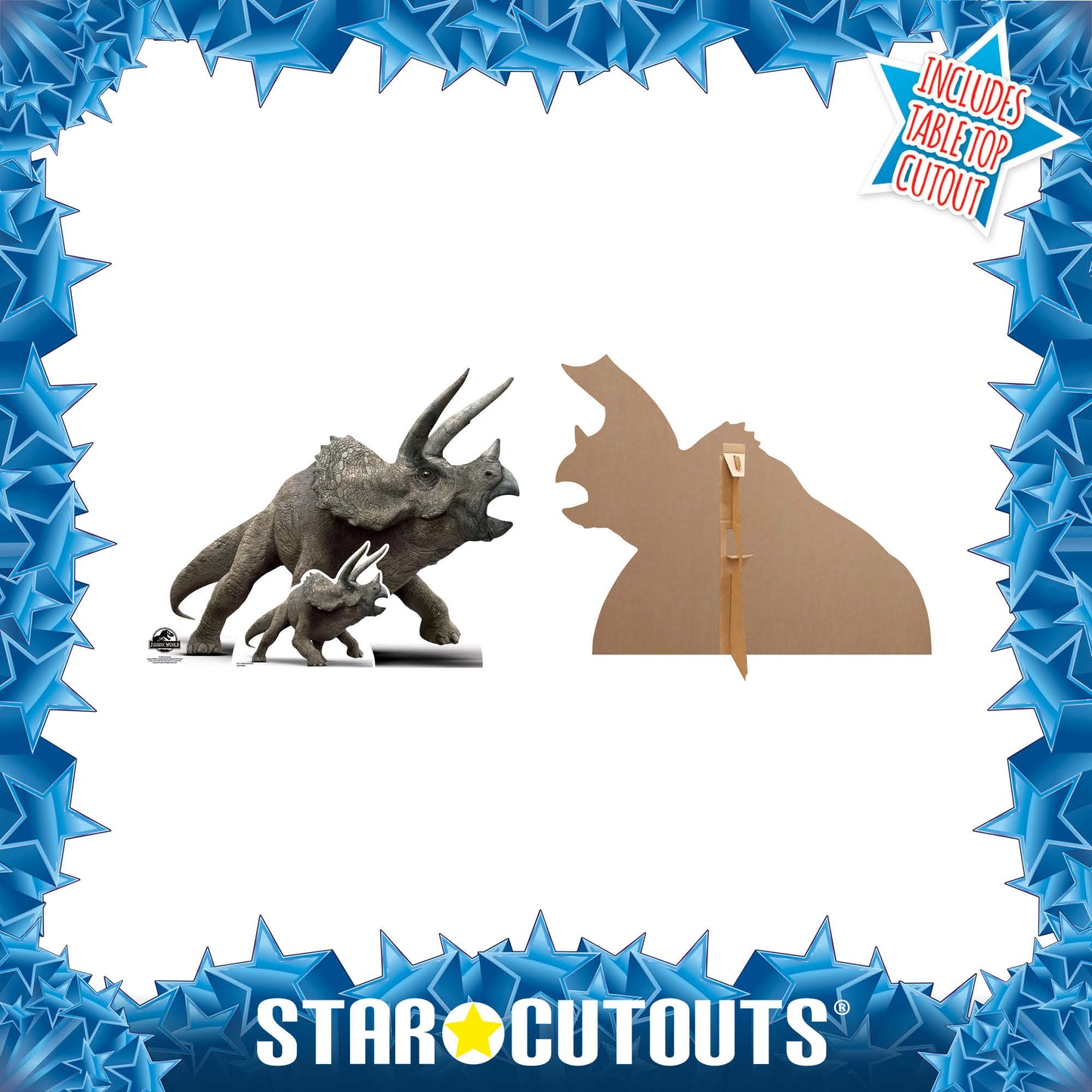 Official Jurassic World Triceratops Dinosaur Cardboard Cutout - mycardboardcutout
