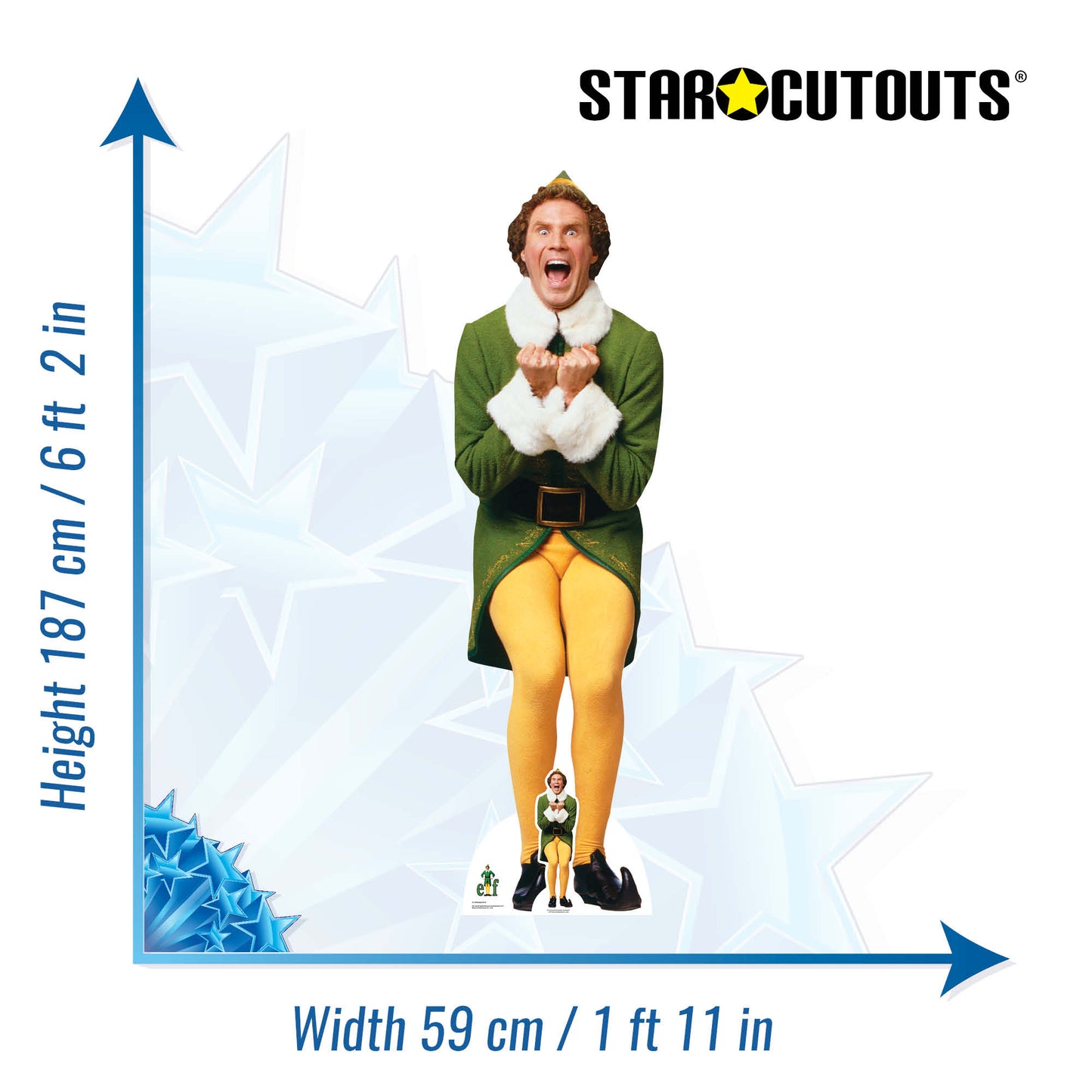 Buddy The Elf Christmas Icon Cardboard Cutout - mycardboardcutout