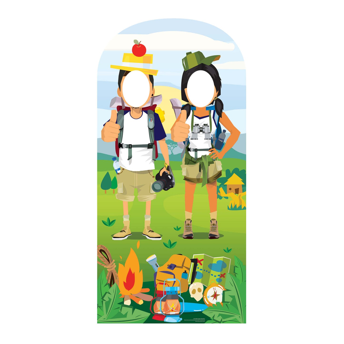 Hiking Double Camp Site Stand-In Cardboard Cutout - mycardboardcutout