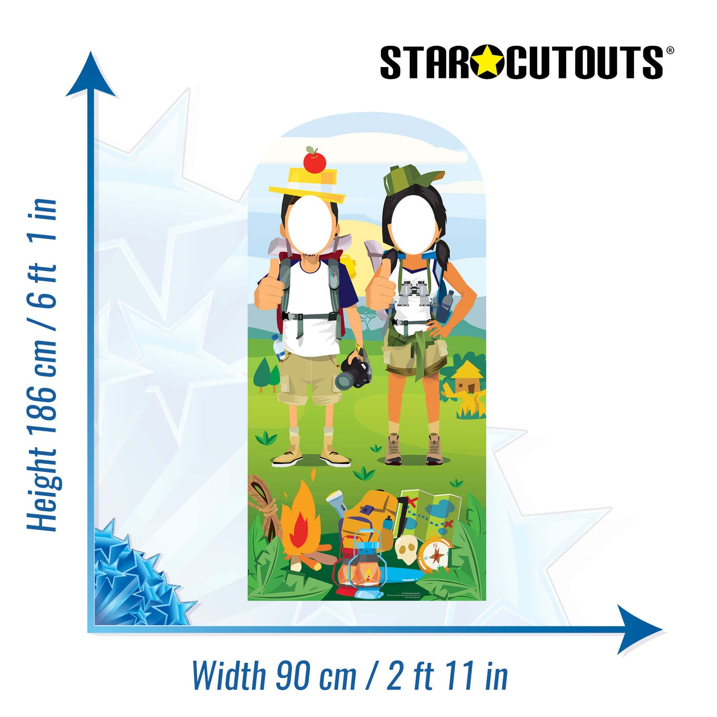 Hiking Double Camp Site Stand-In Cardboard Cutout - mycardboardcutout