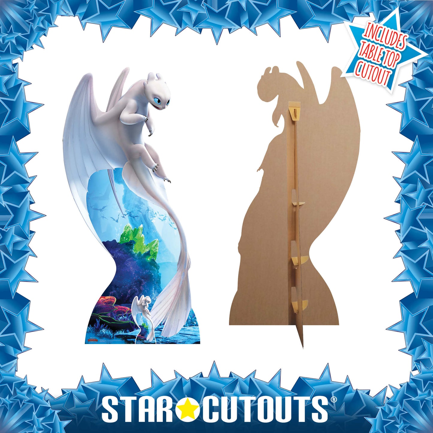 Light Fury White Dragon Cardboard Cutout - mycardboardcutout