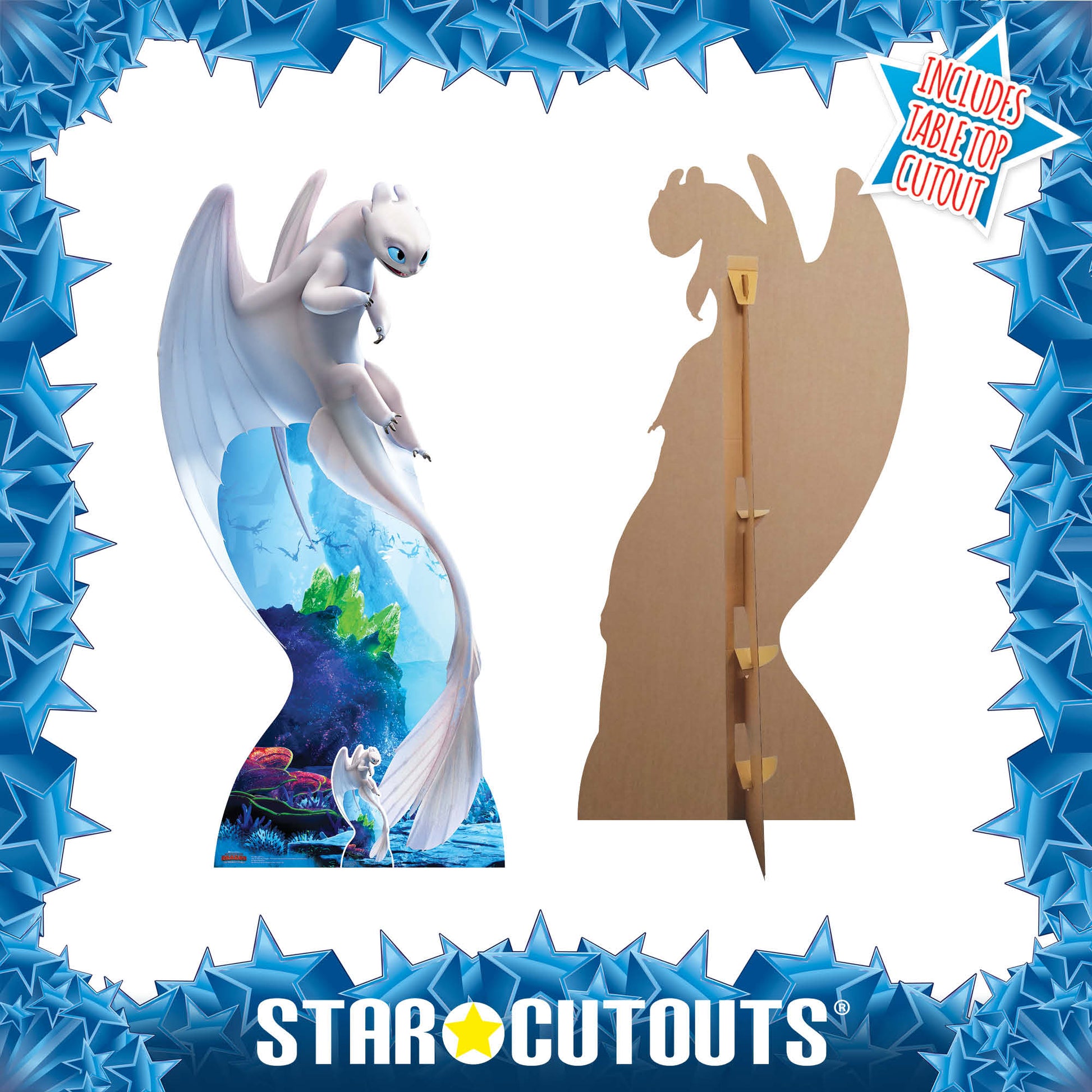 Light Fury White Dragon Cardboard Cutout - mycardboardcutout