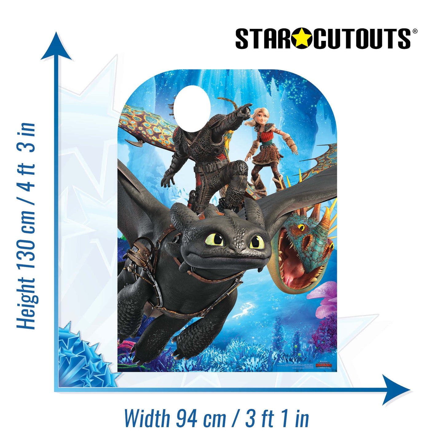 How to Train Your Dragon 3 Stand-In Toothless Hiccup Stormfly Astrid Cardboard Cutout - mycardboardcutout