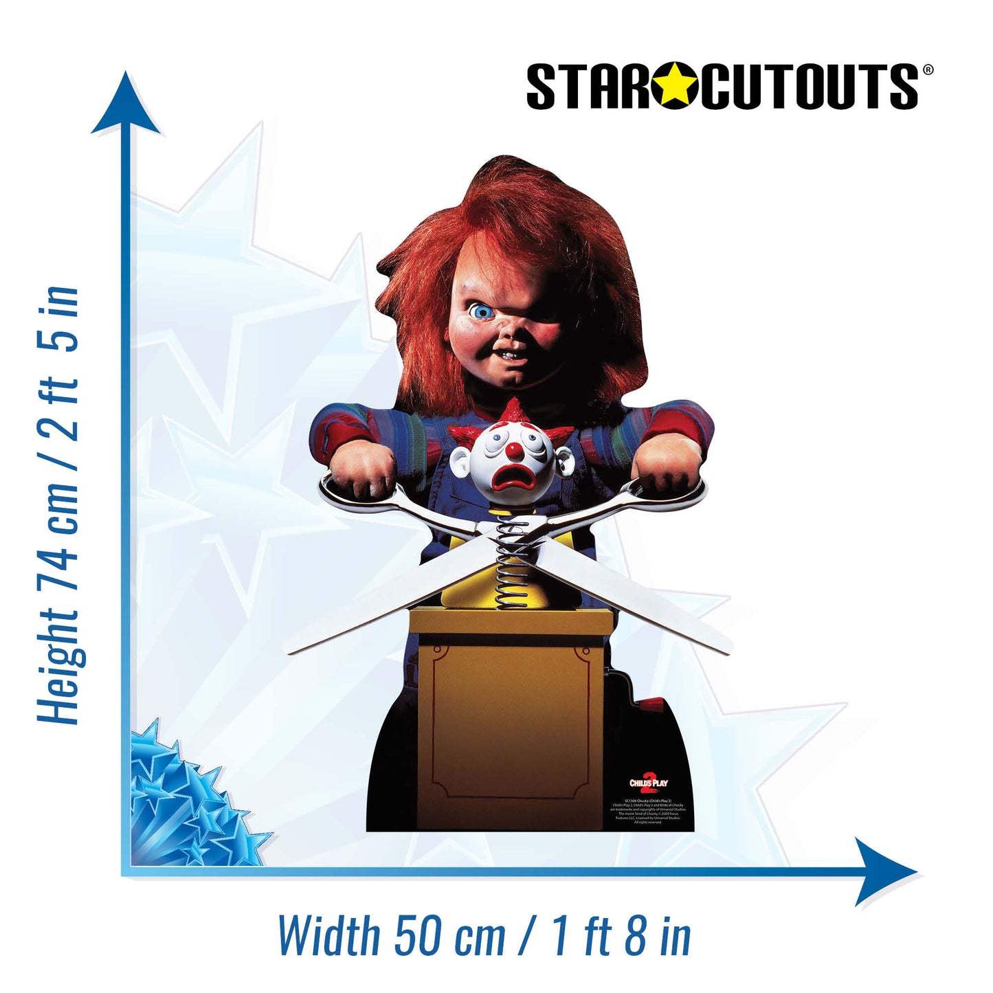 Chucky Doll with Scissors Cardboard Cutout Lifesize - mycardboardcutout