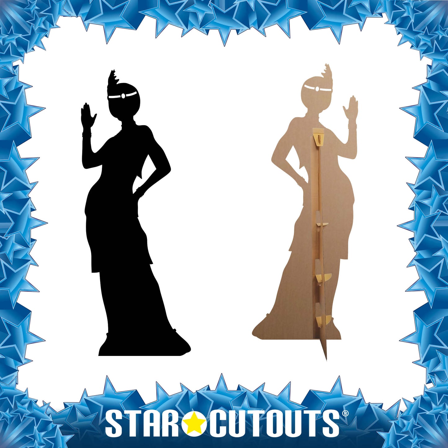 Flapper Girl Double Black Silhouette Cutout - mycardboardcutout
