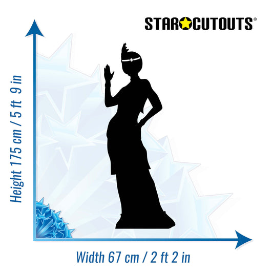 Flapper Girl Double Black Silhouette Cutout - mycardboardcutout