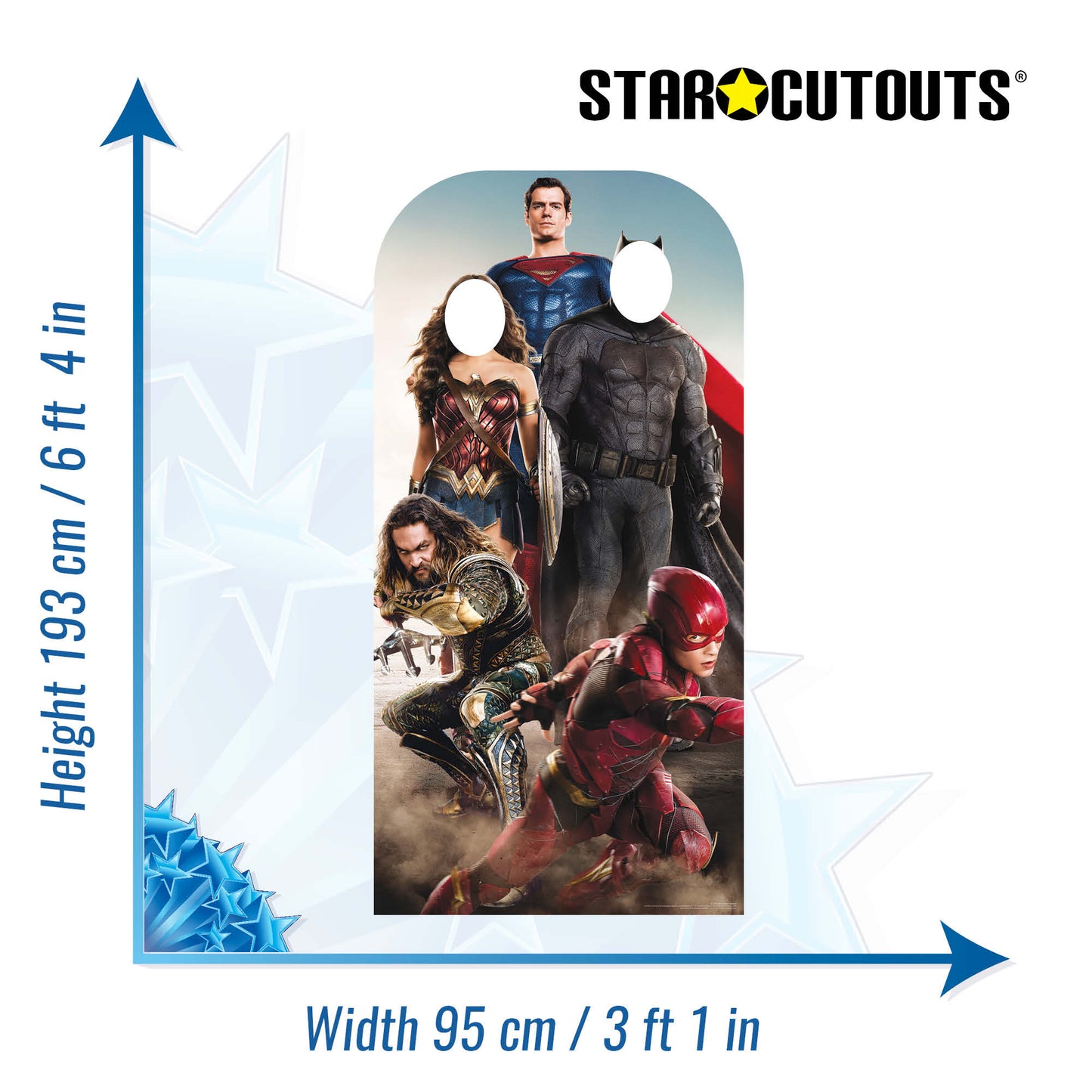 Justice League Stand In Adult Live Action Cardboard Cutout - mycardboardcutout