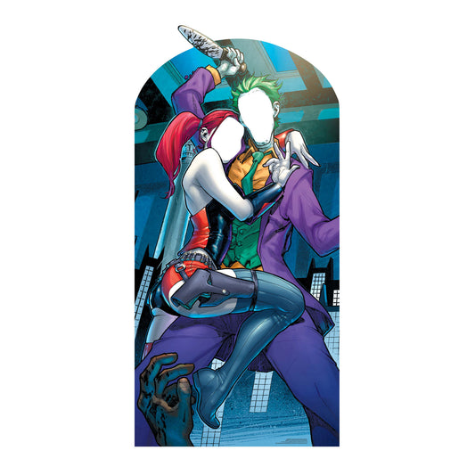 Harley Quinn and The Joker Stand In with Knife Cardboard Cutout - mycardboardcutout