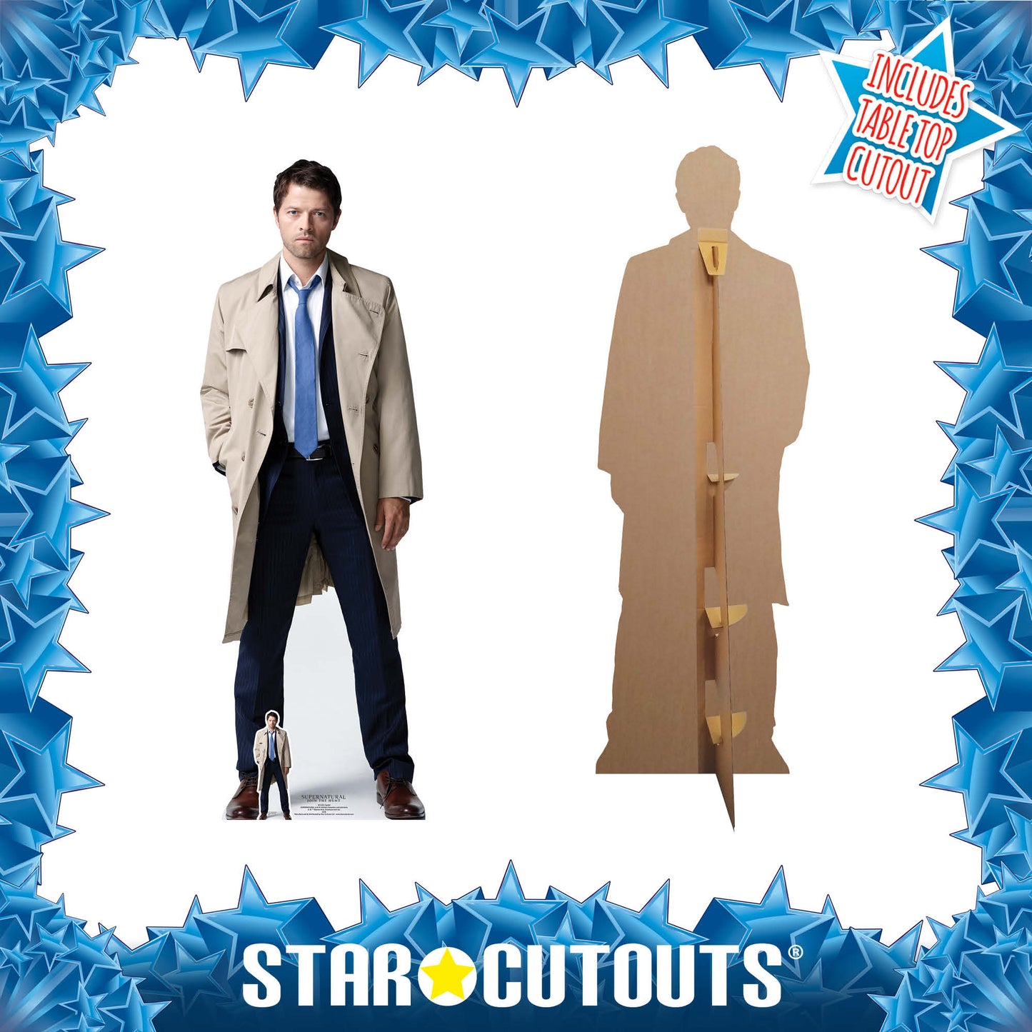 Castiel Supernatural Angel Misha Collins Cardboard Cutout Lifesize - mycardboardcutout